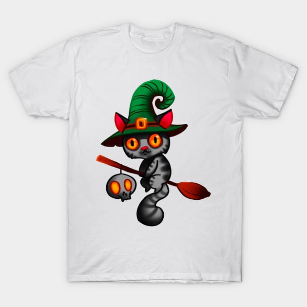 Cat witch T-Shirt by HandsHooks